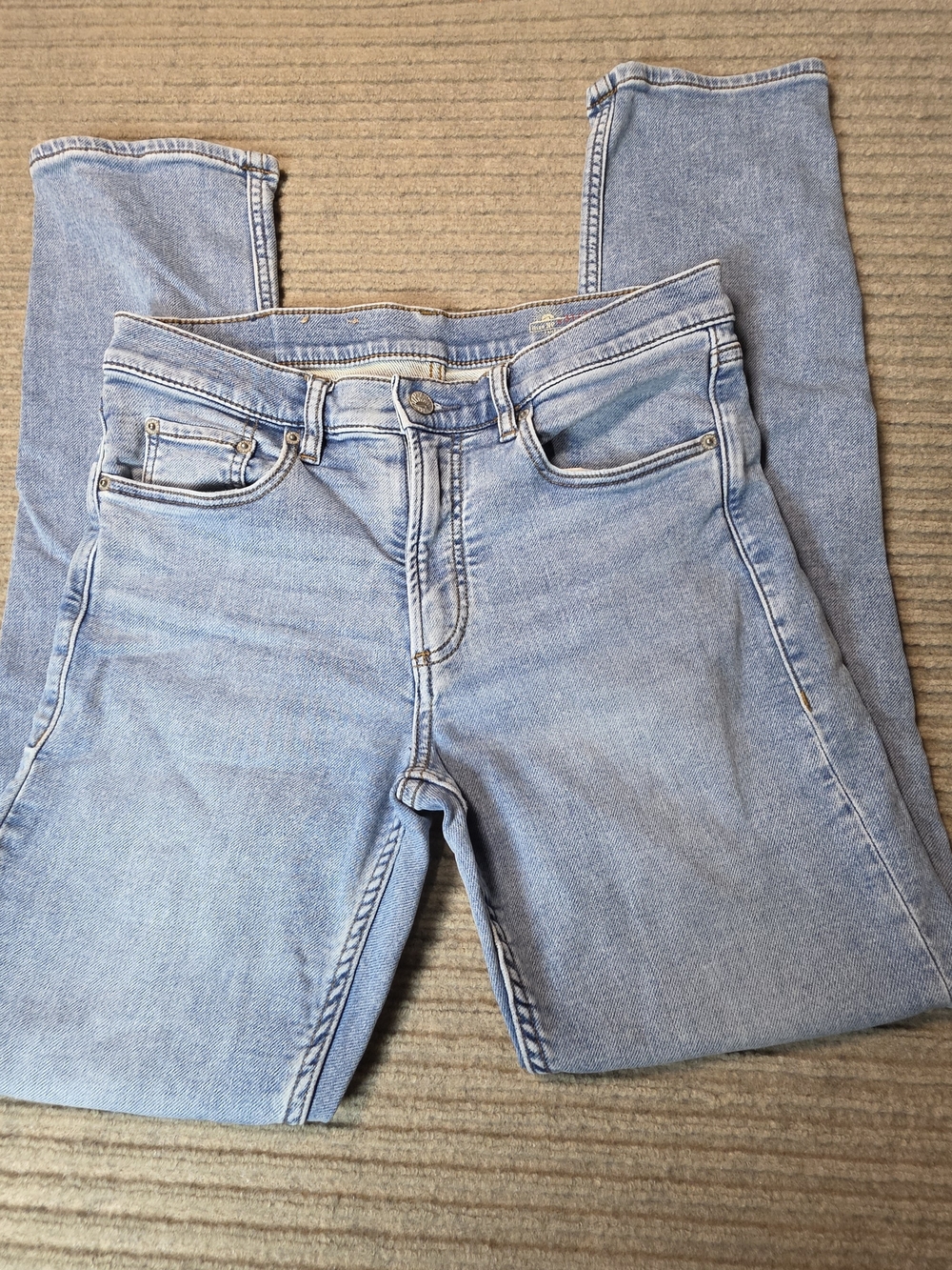 FAHERTY Stretch Terry 5 Pocket Casual Pants Men's 31x32 Blue Cotton Blend Jeans